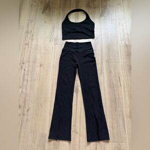 Beyond Yoga “Make The Cut” Women's Wide Leg Pants with Front Slits